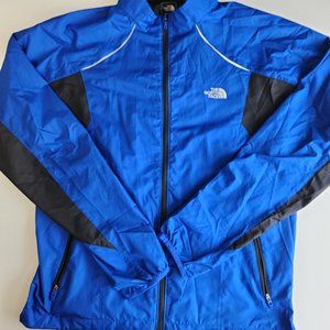 The North Face Zip Up Windbreaker Blue/Black - Medium